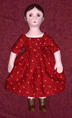 Izzie, a handpainted cloth doll