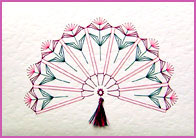 Flower Fan Stitched Card