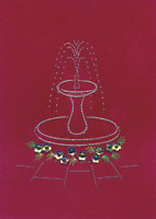 Fountain Stitched Card