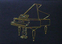 Grand Piano Stitched Card