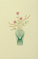 "Ikebana"  Stitched Card