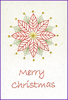 Poinsettia Stitched Card