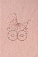 Baby Carriage Stitched Card