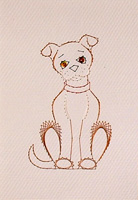 Puppy Dog Stitched Card