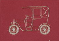 Vintage Car #1  Stitched Card