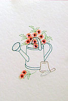 Watering Can Stitched Card