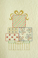 Xmas Present Stitched Card