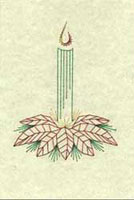 Xmas Candle Stitched Card