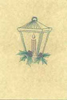 Xmas Lamp Stitched Card