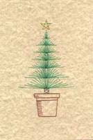 Xmas Tree Stitched Card