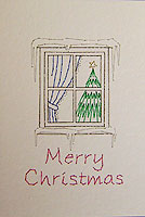 Xmas Window Stitched Card