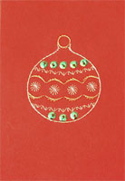 Xmas Bauble Stitched Card